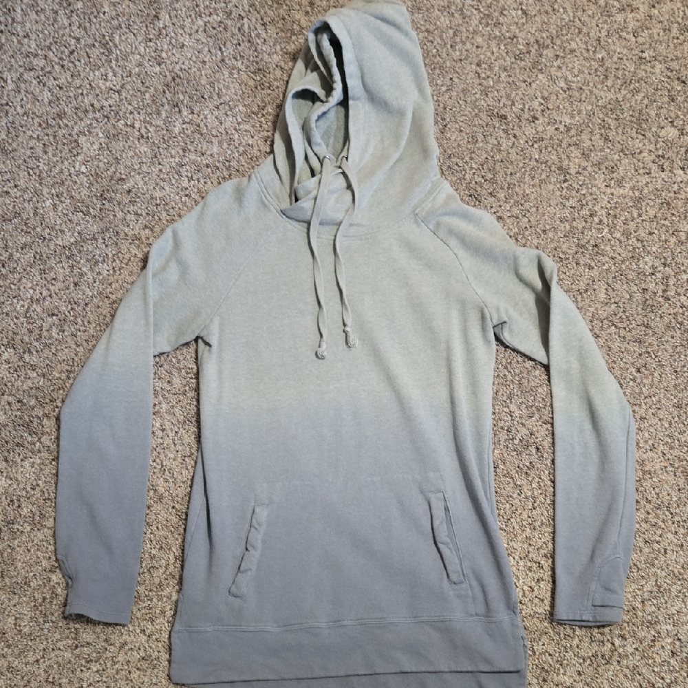 Maurices Light Green To Gray Hooded Sweater